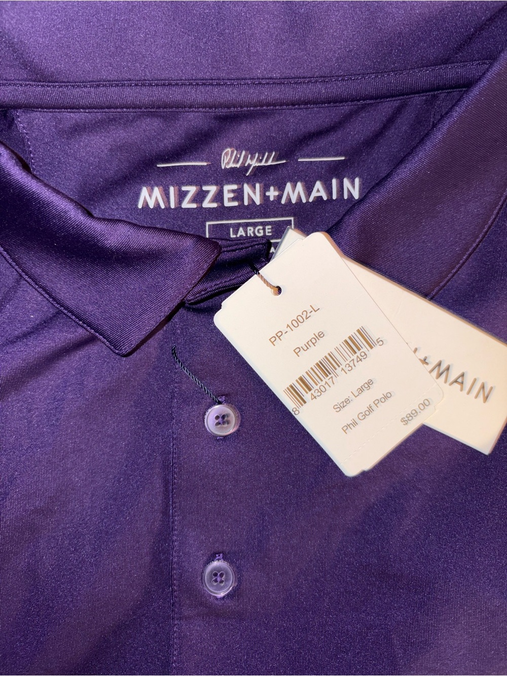 Mizzen+Main Deep Purple Men’s Polo Shirt